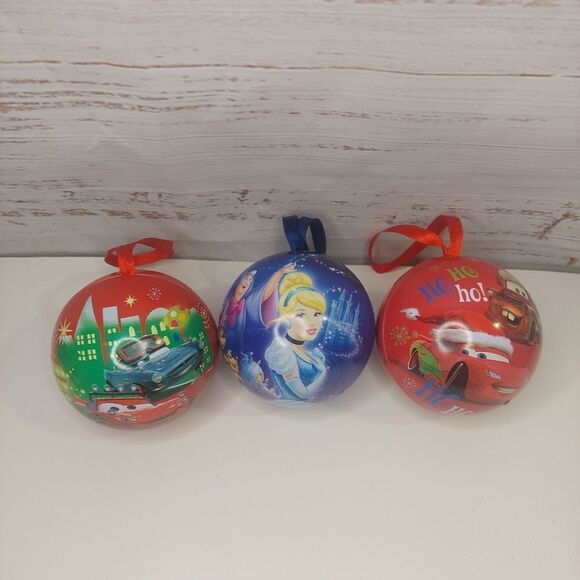 Disney Character Christmas Ornament Ball Empty 3" inche Chocolate Container - Picture 1 of 7